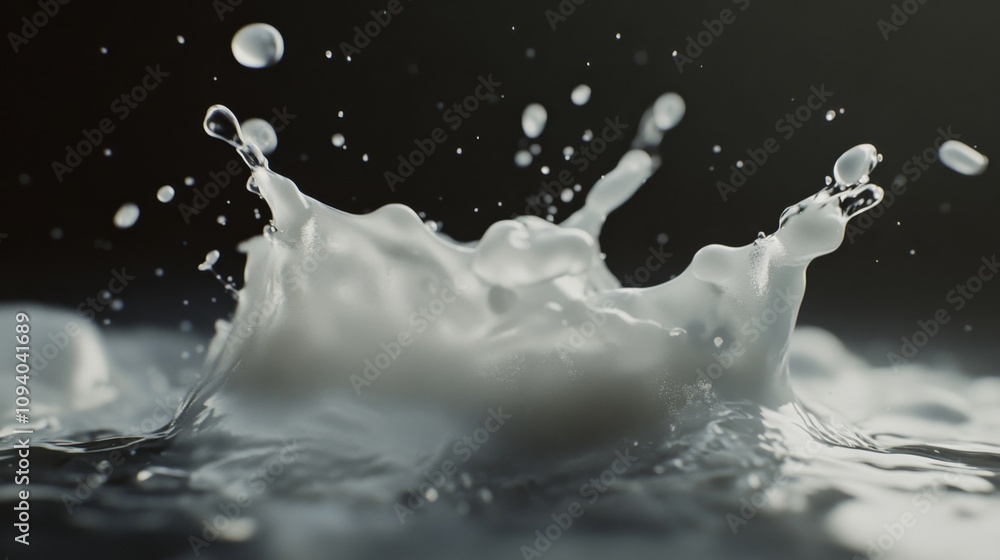 Dynamic splash of milk in close-up studio setting liquid photography minimalist environment creative concept Dynamic splash of milk in close-up studio setting liquid photography minimalist environment creative concept