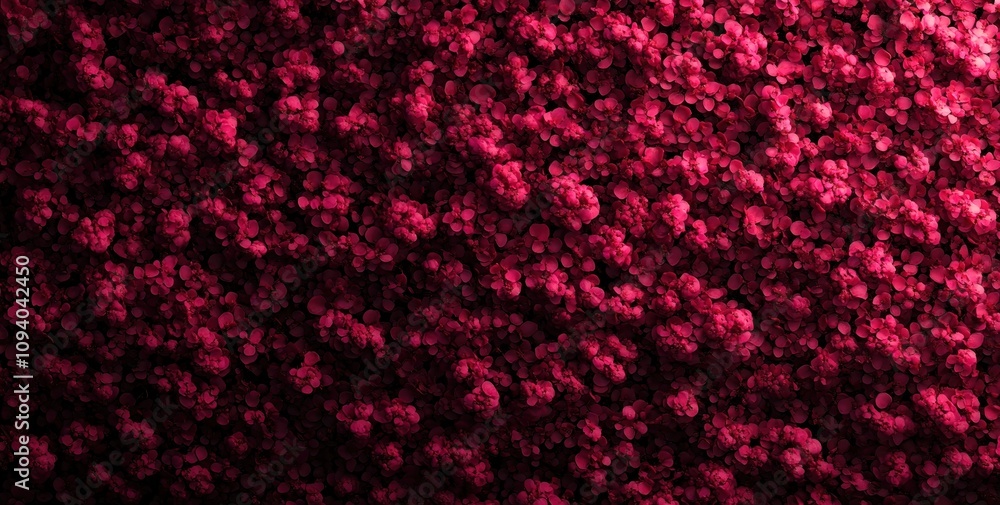 A vibrant, abstract pattern of small flowers in shades of pink and red. A vibrant, abstract pattern of small flowers in shades of pink and red.