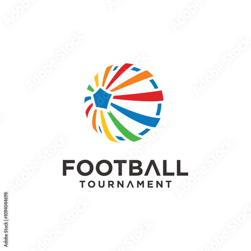 Football league Logo Design, football sports league match.