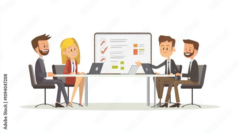 Fototapeta premium Business Meeting Illustration