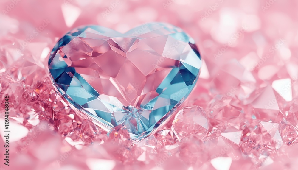 Captivating heart-shaped diamond on pink background beauty still life artistic close-up luxury Captivating heart-shaped diamond on pink background beauty still life artistic close-up luxury