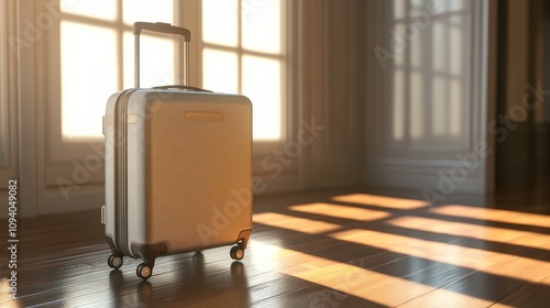 Stylish Lightweight Suitcase with Four Spinner Wheels