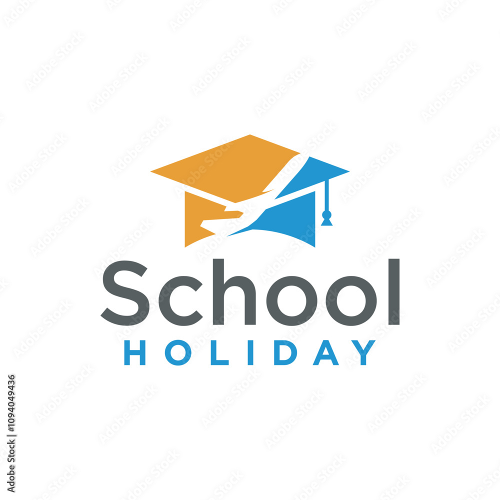 school holiday travel logo, school travel agency logo, travel business logo concept. school holiday travel logo, school travel agency logo, travel business logo concept.