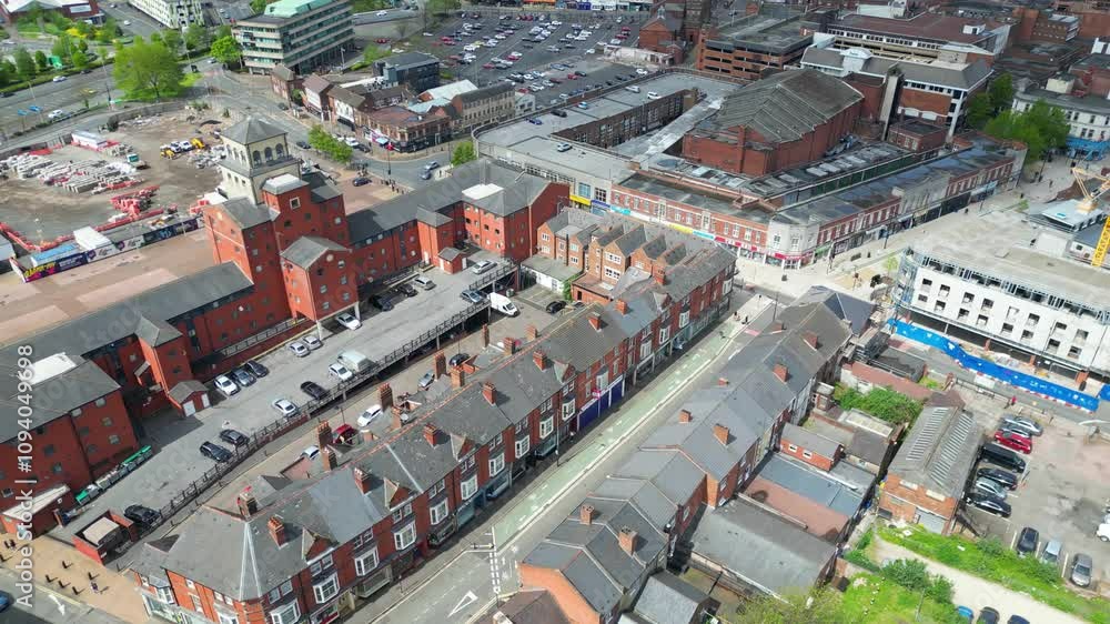 Aerial View of Central Wolverhampton City of England United Kingdom Aerial View of Central Wolverhampton City of England United Kingdom