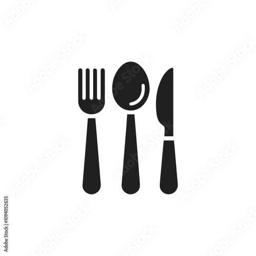 Cutlery Logo. Spoon, forks, knife. restaurant business concept, Icon illustration