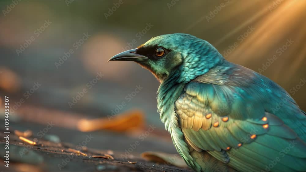 Video Beautiful Green-Gold Bird Sitting on the Ground, Graceful and Vibrant
Video Beautiful Green-Gold Bird Sitting on the Ground, Graceful and Vibrant