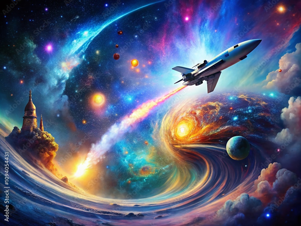 Surreal Journey Through Hyperspeed Flight Into Infinite Space Capturing the Essence of Cosmic Exploration and Boundless Adventure in a Dreamlike Landscape of Stars and Galaxies Surreal Journey Through Hyperspeed Flight Into Infinite Space Capturing the Essence of Cosmic Exploration and Boundless Adventure in a Dreamlike Landscape of Stars and Galaxies