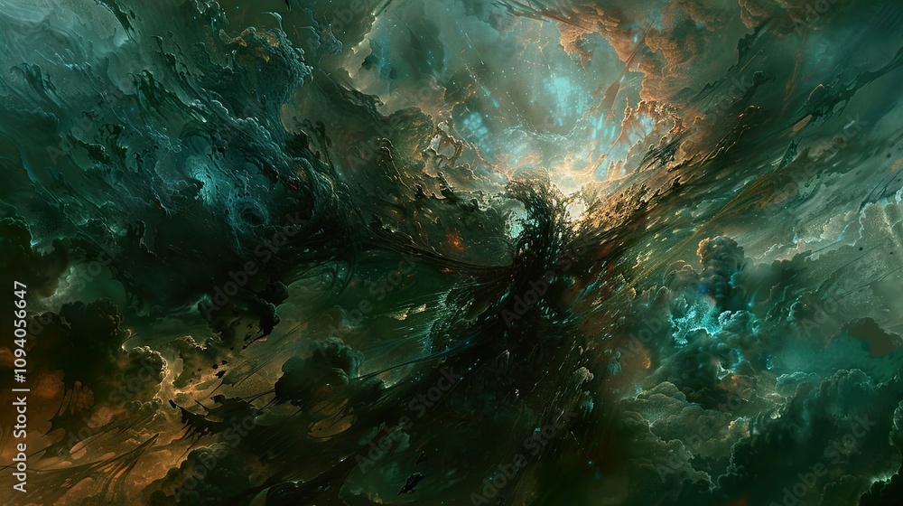 Abstract Cosmic Clouds: A Dreamy Celestial Landscape Abstract Cosmic Clouds: A Dreamy Celestial Landscape
