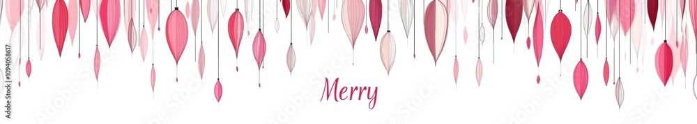 Festive Decoration with Pink and Red Ornaments, Gifts, and a Cheerful Merry Text for Holiday Celebrations and Seasonal Joy with a Touch of Elegance Festive Decoration with Pink and Red Ornaments, Gifts, and a Cheerful Merry Text for Holiday Celebrations and Seasonal Joy with a Touch of Elegance