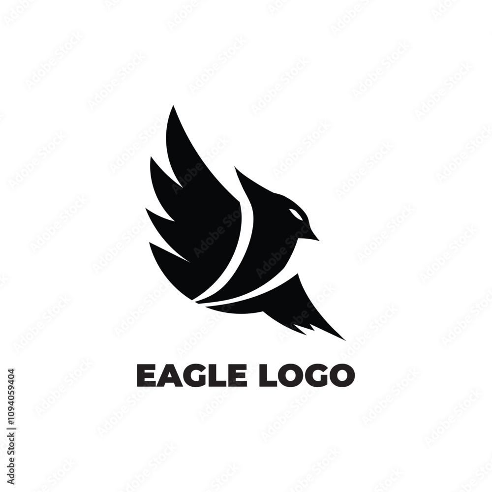Eagle Elegant bird vector logo illustration featuring a silhouette design representing nature, freedom, and peace in a minimalist artistic form Eagle Elegant bird vector logo illustration featuring a silhouette design representing nature, freedom, and peace in a minimalist artistic form