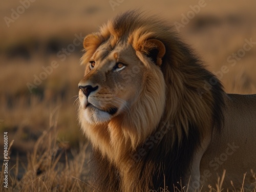 The majestic lion is considered the king of the jungle.