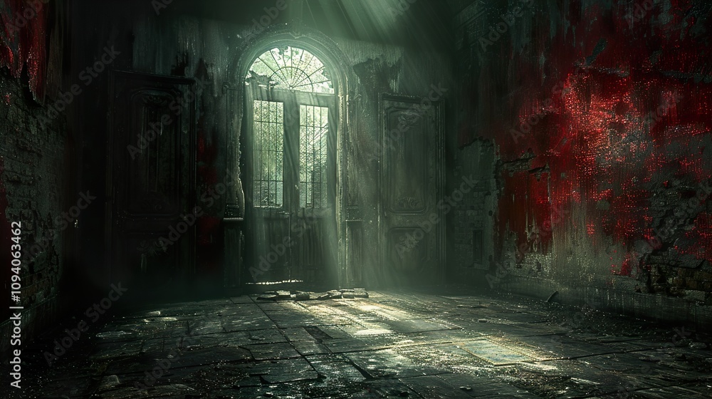 A Glimpse into the Past: Exploring a Decayed and Abandoned House Interior A Glimpse into the Past: Exploring a Decayed and Abandoned House Interior