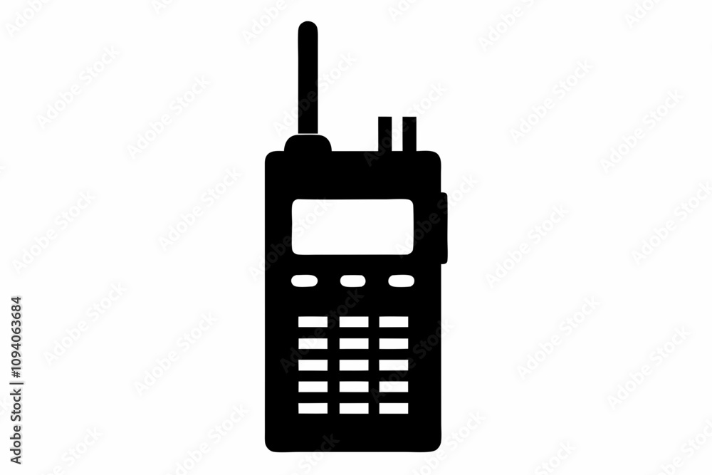 Walkie talkie silhouette vector, Walkie talkie icon Walkie talkie silhouette vector, Walkie talkie icon