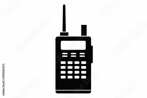 Walkie talkie silhouette vector, Walkie talkie icon
