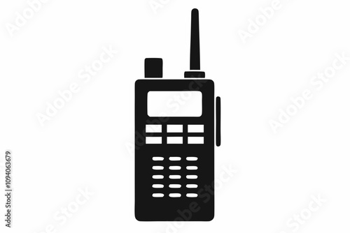 Walkie talkie silhouette vector, Walkie talkie icon