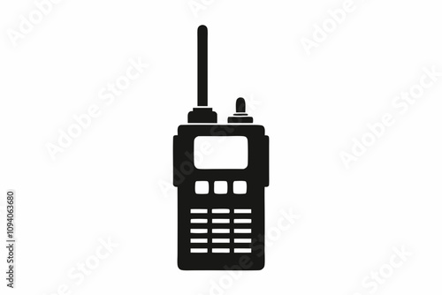 Walkie talkie silhouette vector, Walkie talkie icon