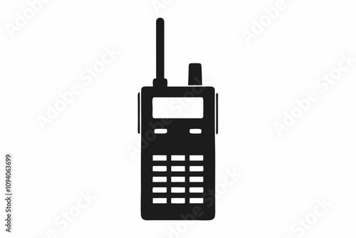 Walkie talkie silhouette vector, Walkie talkie icon