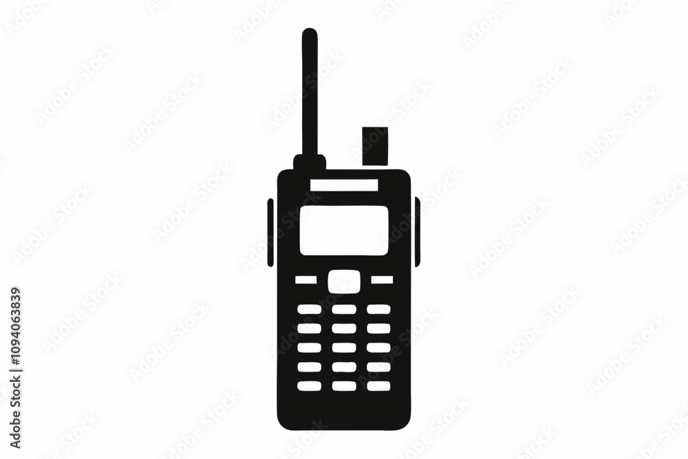 Walkie talkie silhouette vector, Walkie talkie icon Walkie talkie silhouette vector, Walkie talkie icon