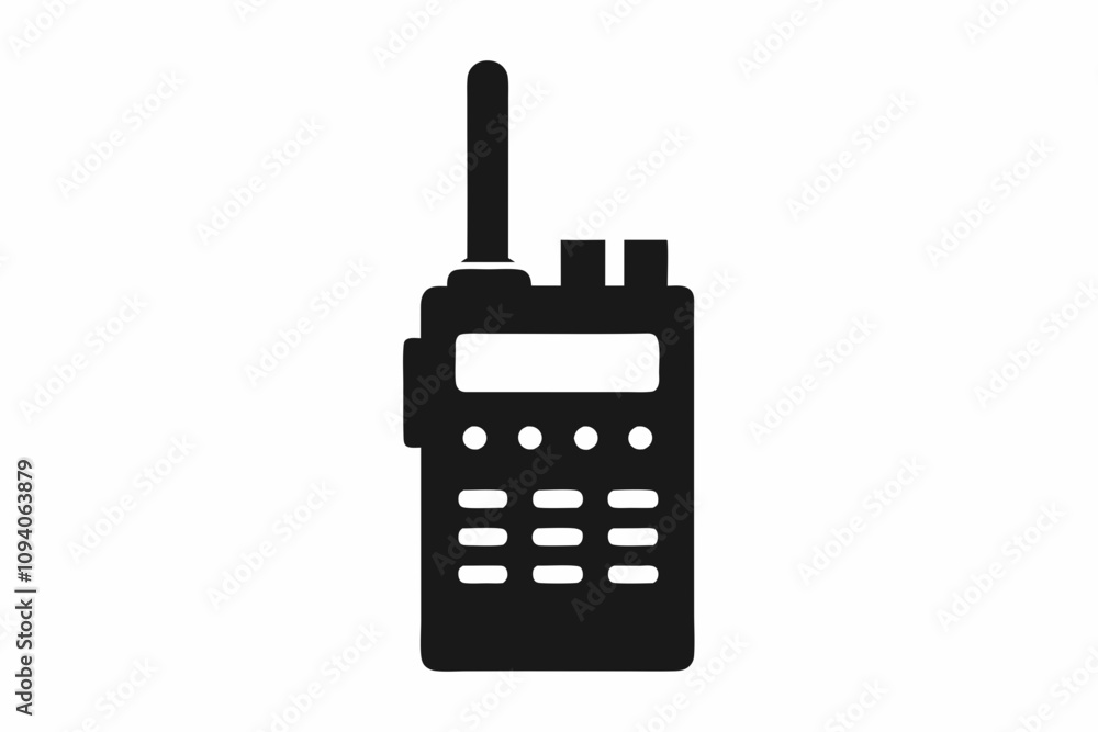 Walkie talkie silhouette vector, Walkie talkie icon Walkie talkie silhouette vector, Walkie talkie icon