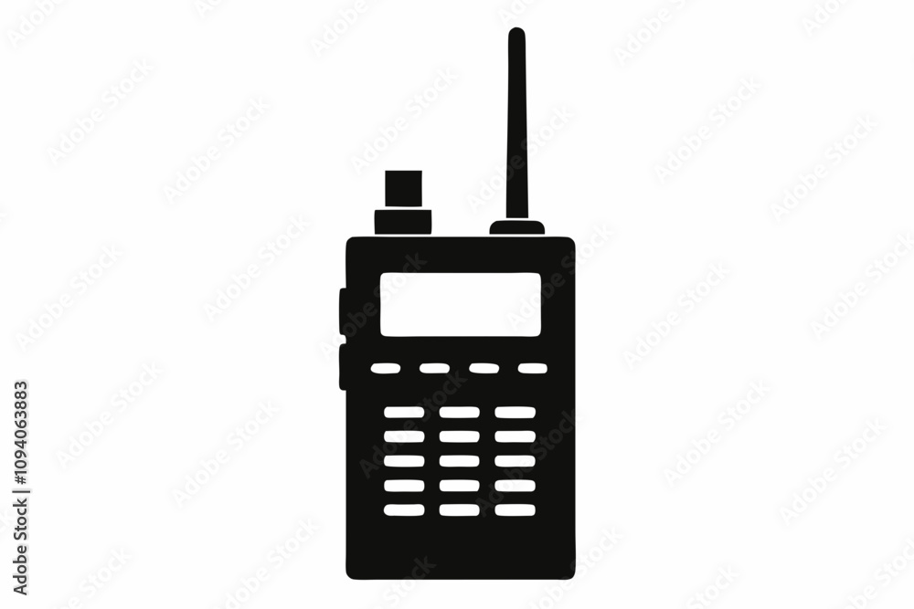Walkie talkie silhouette vector, Walkie talkie icon Walkie talkie silhouette vector, Walkie talkie icon