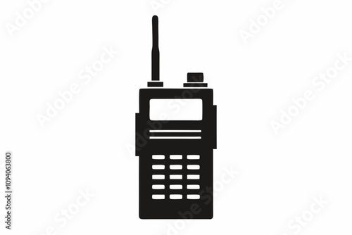 Walkie talkie silhouette vector, Walkie talkie icon