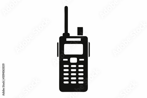 Walkie talkie silhouette vector, Walkie talkie icon
