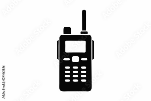 Walkie talkie silhouette vector, Walkie talkie icon