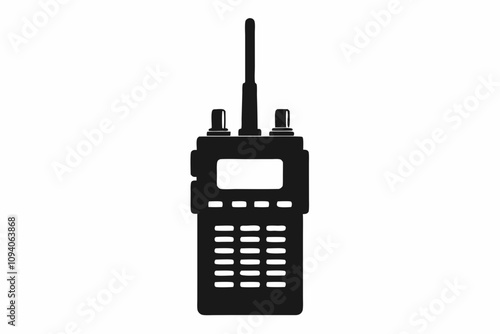 Walkie talkie silhouette vector, Walkie talkie icon