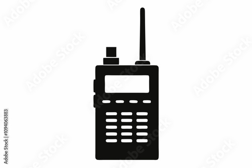 Walkie talkie silhouette vector, Walkie talkie icon