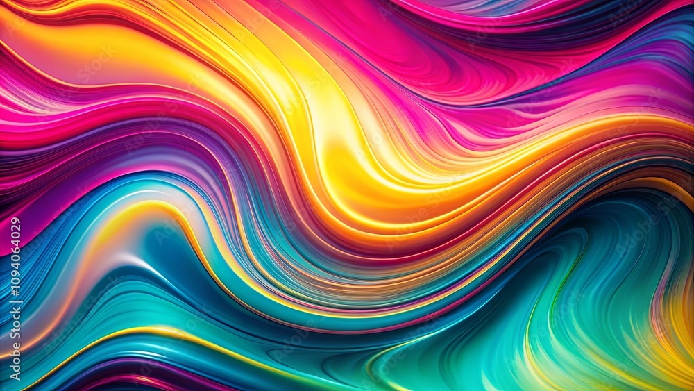 Abstract Colorful Swirling Fluid Design, Vibrant Hues and Dynamic Movement Abstract Colorful Swirling Fluid Design, Vibrant Hues and Dynamic Movement