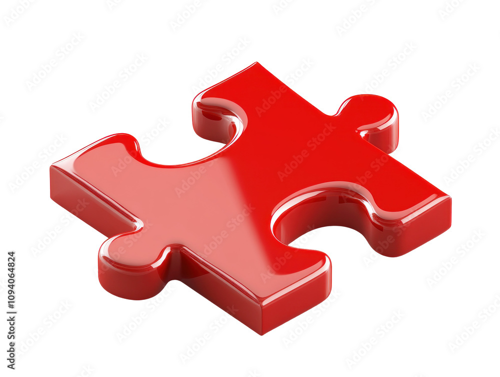 Glossy Red Puzzle Pieces on a transparent background Glossy Red Puzzle Pieces on a transparent background