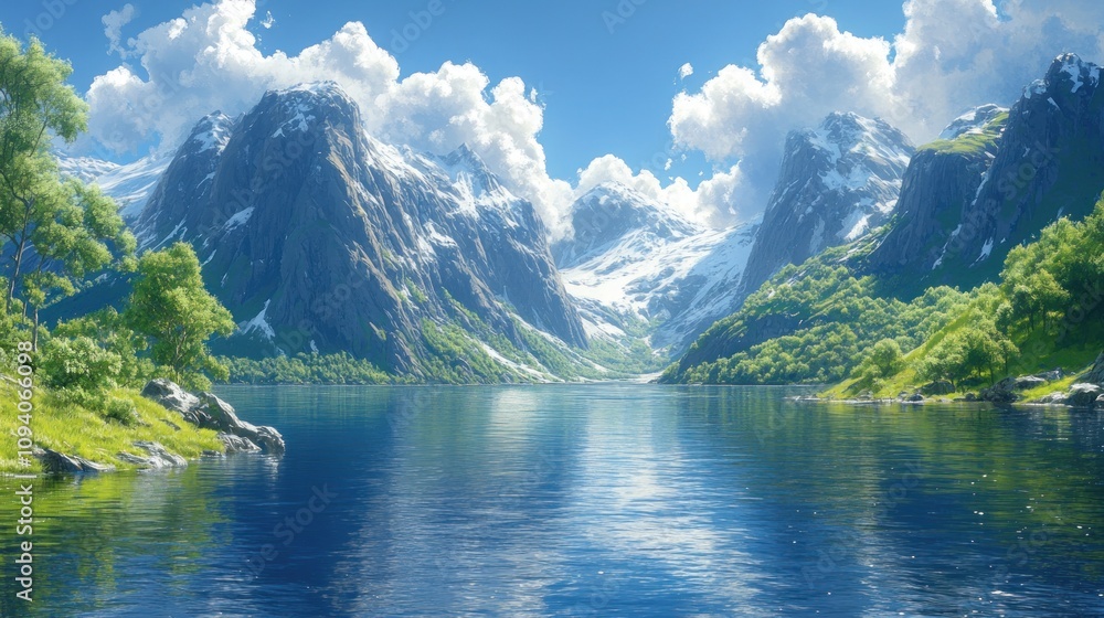 Fototapeta premium Scenic Mountain Lake