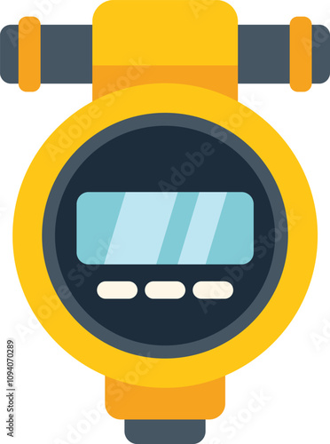 Water meter is measuring water consumption in cubic meters