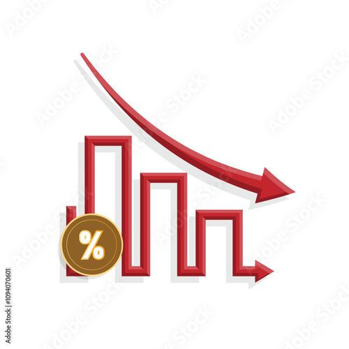 Chart Icons. growing bar graph icon. Business charts and graph icons. Statistics and Analytics Outline Icon, down or up arrow. flat design style