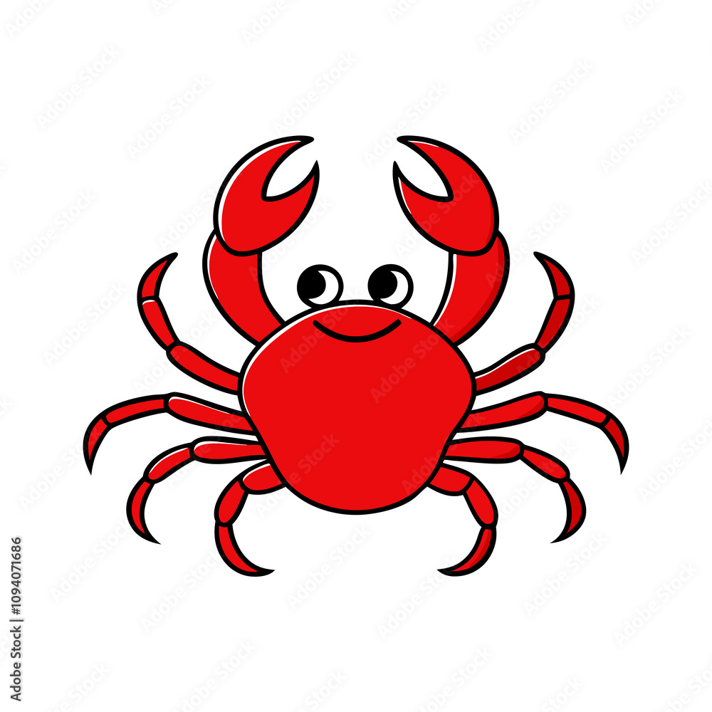 Domestic crab e g red claw crab vector illustr Domestic crab e g red claw crab vector illustr