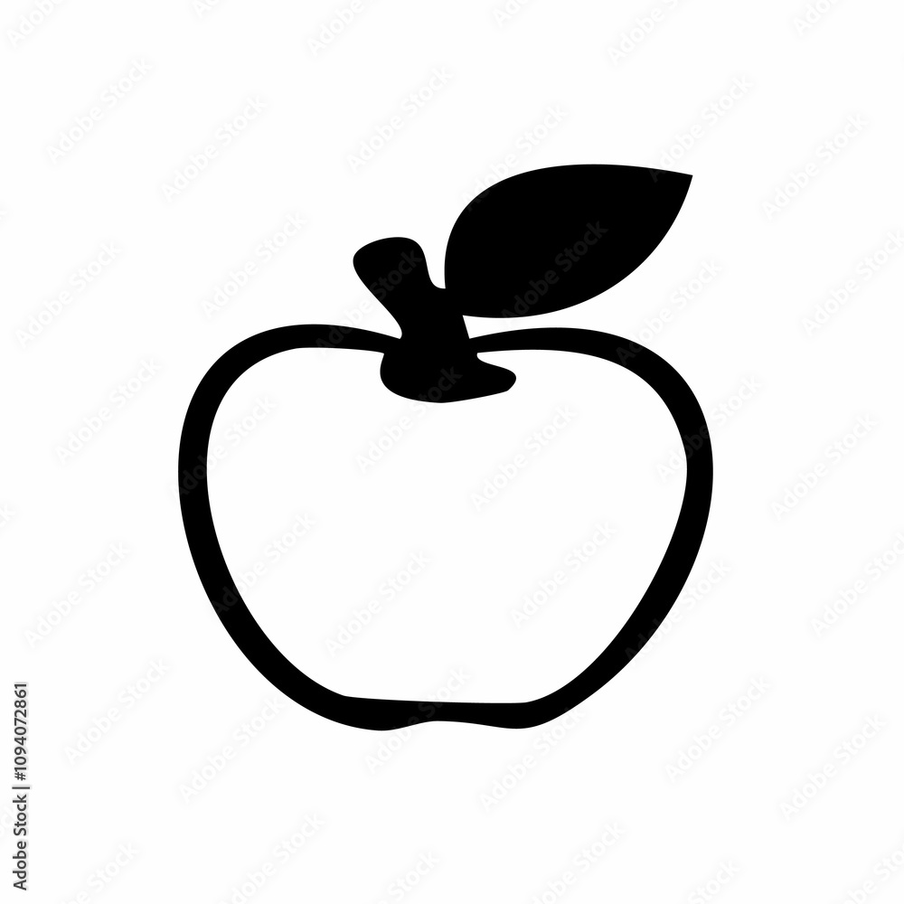 Obraz premium Apple icon vector illustration