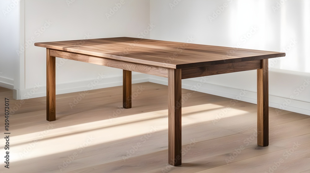 Modern Walnut Wood Table Modern Walnut Wood Table
