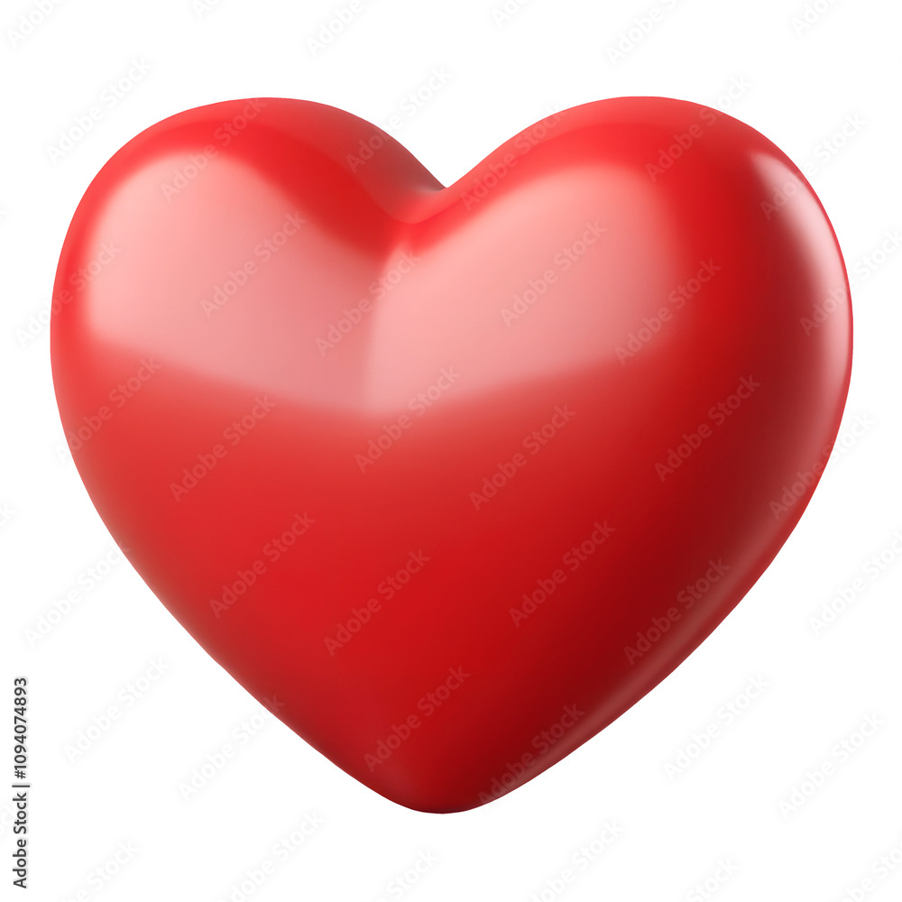 red heart 3d render icon in cartoon plastic style minimal isolated on transparent white background, clipping path red heart 3d render icon in cartoon plastic style minimal isolated on transparent white background, clipping path