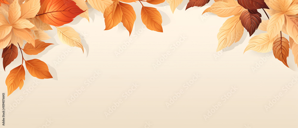 A vector illustration of autumn leaves on a beige background, capturing the essence of fall with warm, earthy tones.
A vector illustration of autumn leaves on a beige background, capturing the essence of fall with warm, earthy tones.