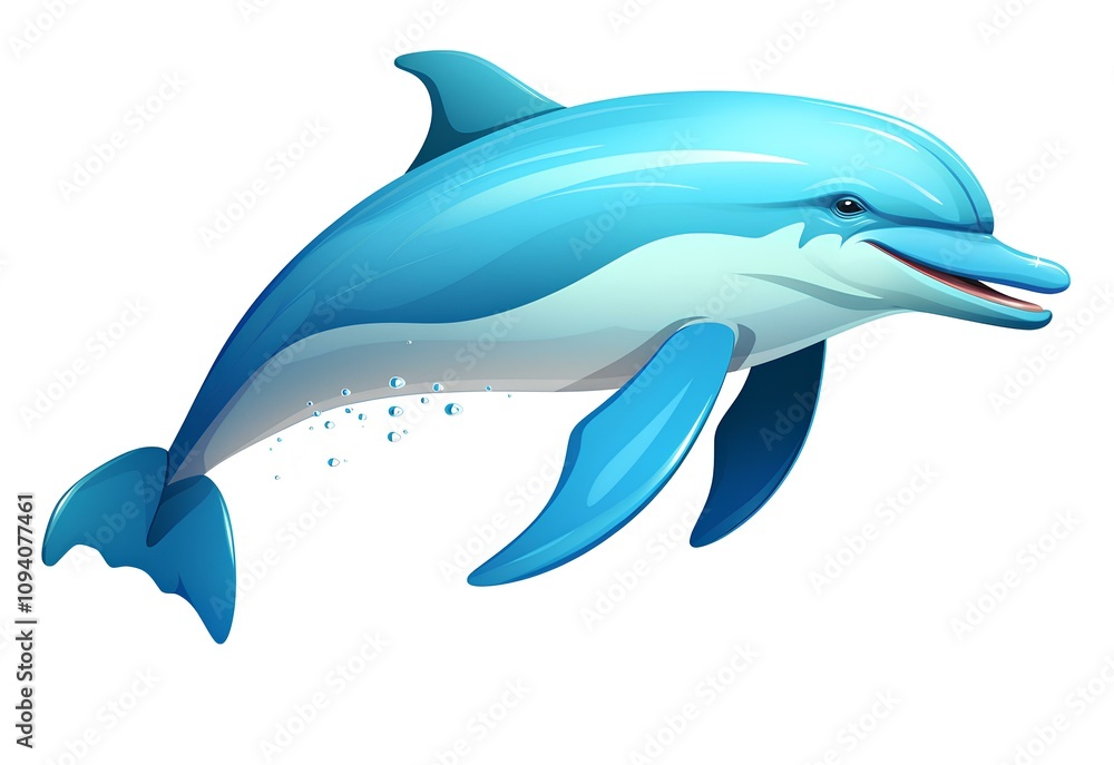A Vibrant Illustration of a Leaping Dolphin: A Captivating Aquatic Mammal in Mid-Air, Gracefully Displaying Its Sleek, Streamlined Body and Playful Nature. A Vibrant Illustration of a Leaping Dolphin: A Captivating Aquatic Mammal in Mid-Air, Gracefully Displaying Its Sleek, Streamlined Body and Playful Nature.