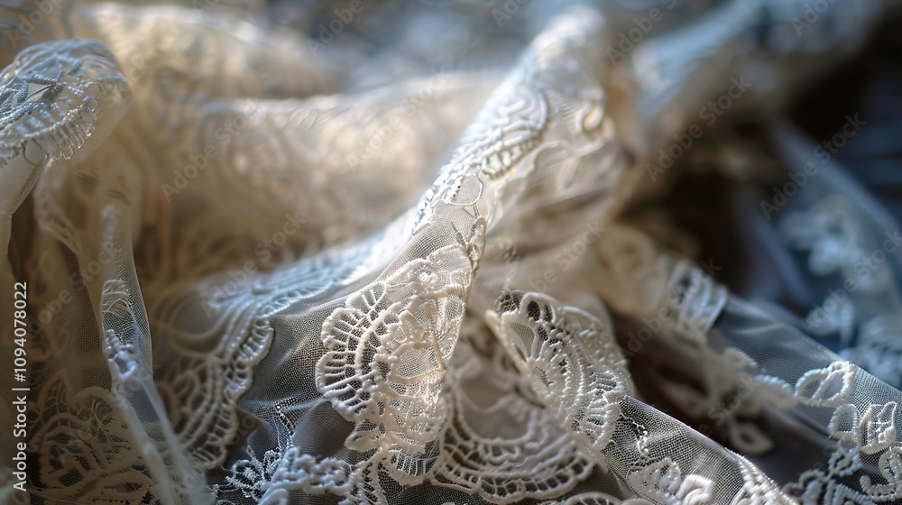 Delicate White Lace Fabric Texture - Close Up Photography Delicate White Lace Fabric Texture - Close Up Photography