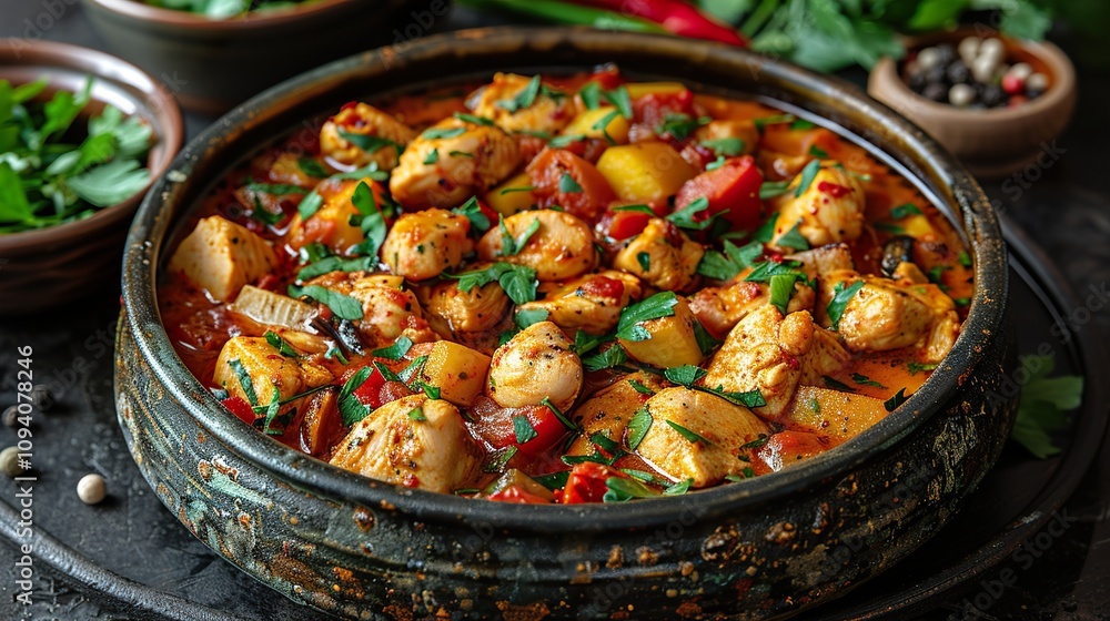 Chicken Stew with Potatoes and Vegetables - A Delicious and Hearty Meal Chicken Stew with Potatoes and Vegetables - A Delicious and Hearty Meal