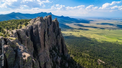 Majestic Mountain Peak and Valley Panorama