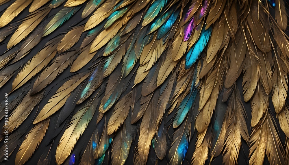 Obraz premium colorful feather background