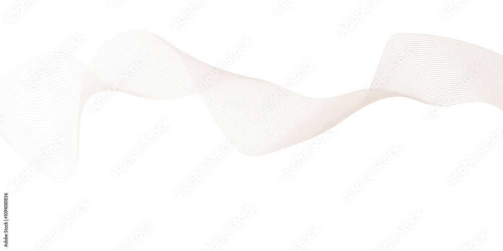 Abstract wave white stripe blend Technology minimal wavy pattern, stylish line art and web background. vector design speed lines on transparent ribbon isolated Undulate Wave Swirl, background.