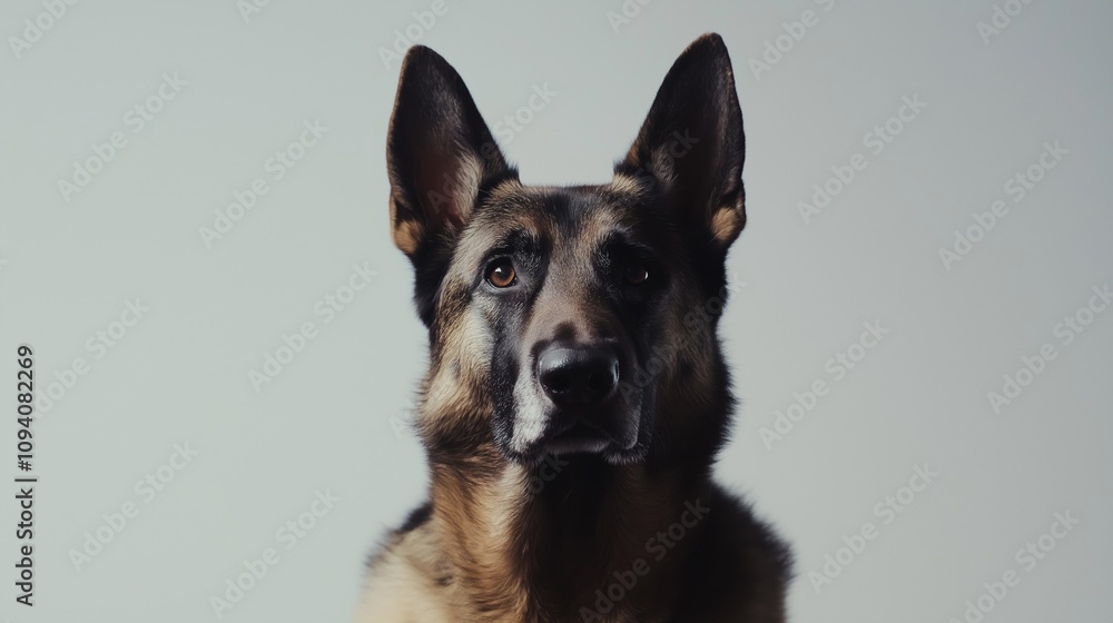 friendly German dog on white background friendly German dog on white background