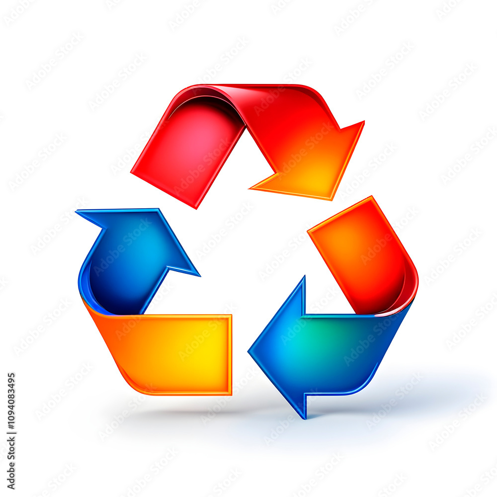 a red, blue, and green recycle sign that says recycle .
a red, blue, and green recycle sign that says recycle .