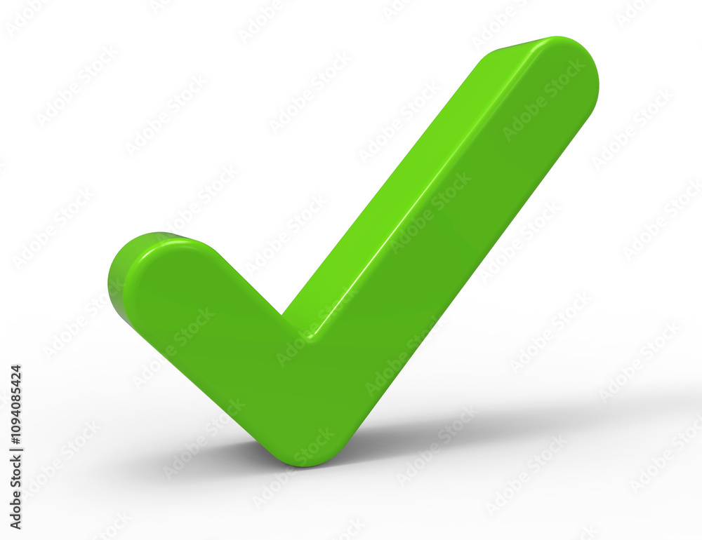 A green Check Mark on white background. A green Check Mark on white background.