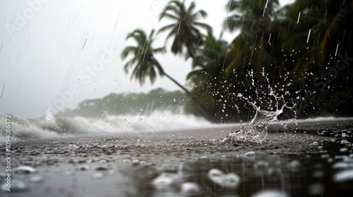 Tropical Storms: Severe weather systems that unleash strong winds and heavy rain, creating a dramatic and awe-inspiring spectacle in tropical areas.
 photo