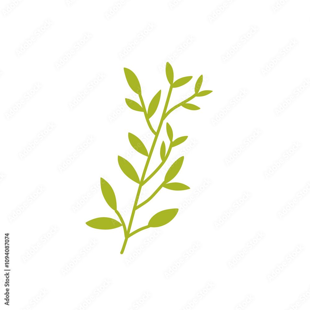 decorative leaf branch decorative leaf branch